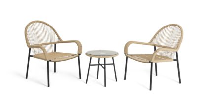 f410fd895d3c5d8024d6b665aa980f1fdcb61c03e6a6f0f8792f3ab792634782.jpg An Image of Habitat Java 2 Seater Metal Bistro Set - Natural
