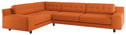 25f8b6be768791eeea43abd07b524a2215b11bdff9499ed85c38a9832baf3dc2.jpg An Image of Habitat Hendricks Left Corner Fabric Sofa - Teal