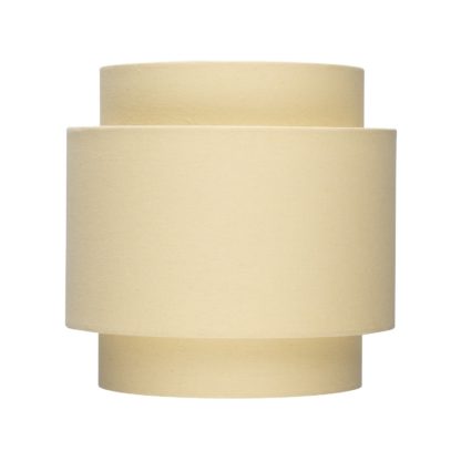 An Image of Finn Tier Drum Lemon Linen Shade - 25cm