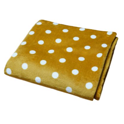 441dbe52b65ceff9e301fccf847cbd2a5b79f4433b7e8994651eec2082049046.jpg An Image of Printed Super Soft Throw- Spot Ochre- 125x150cm