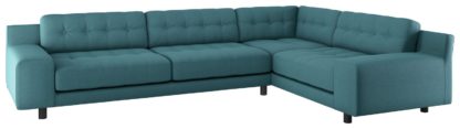 5f9ecb702ca58c7d28fc53d30c1b0746ab4ec9ab70fd896199fb4ef172d48847.jpg An Image of Habitat Hendricks Left Corner Fabric Sofa - Teal