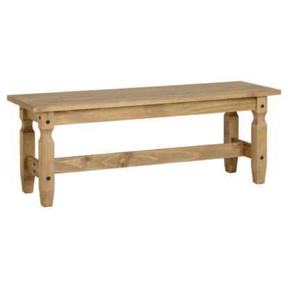 a164ec77ac4818b76a6552fff690a1d8979359444c3f1e9003589d8599da93f8.jpg An Image of Corona 4ft Dining Bench Pine Brown