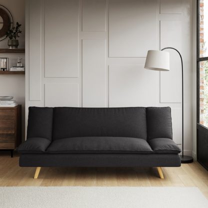 aebde7f72eafb4f38e15ee7046b79341fe49353fc4d649f8656865823dd22374.jpg An Image of Mateo Clic Clac Sofa Bed Graphite (Grey)