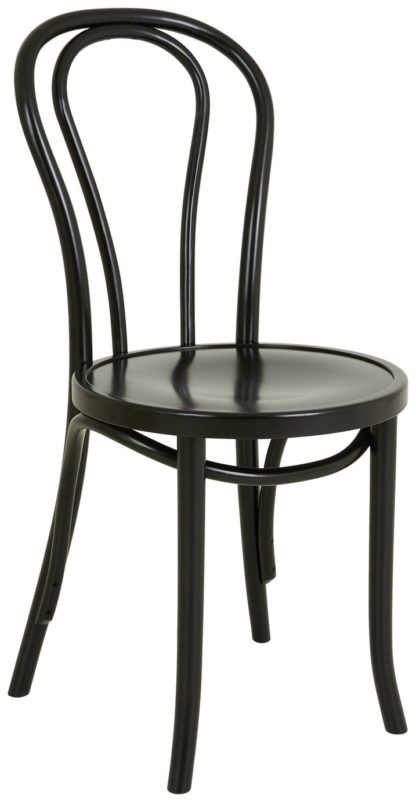 cf24b54fc6614acbf8a3c3841c2c9da21c98edf1d84296a9279fd8b411176f77.jpg An Image of Habitat Larsa Pair of Wood Dining Chairs - Black