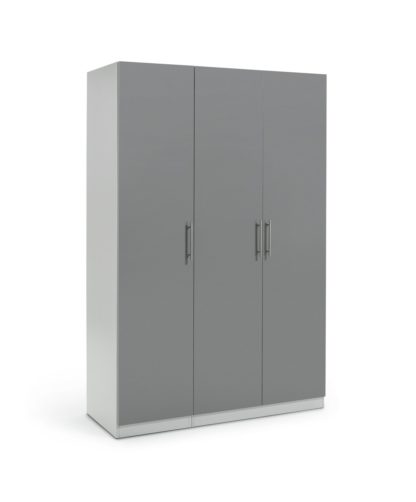 0159683a3d56b90e60c77e9c8d159560ad3c9eadf390a25c5e9fcb73746f370d.jpg An Image of Habitat Munich 3 Door Wardrobe - Grey Gloss