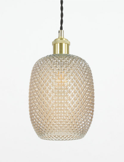 0b20825e966ca975d55a1ee232af2a8bd0bee757ba75b0930fb44644152d65f2.jpg An Image of M&S Diamond Pressed Glass Easy Fit Shade