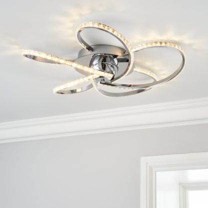 108cc7b21545f38a1caf1a3b413d7306f97ef5e18865a1df1625e8154539bfb5.jpg An Image of Oria 5 Light LED Chrome Ceiling Fitting Chrome