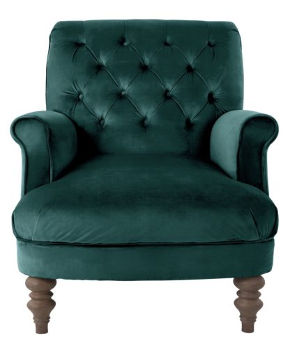 38f9ef8c5d0709842e9cd5a35a3e069260b412a903f1bc867c8b59d209407075.jpg An Image of Habitat Valerie Velvet Accent Chair - Teal