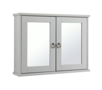 4150b4b5ee282a8ce326c038dd93d967d583bd8df0f5f2a1657a61769af3b967.jpg An Image of Argos Home Le Marais 2 Door Mirrored Cabinet - Grey
