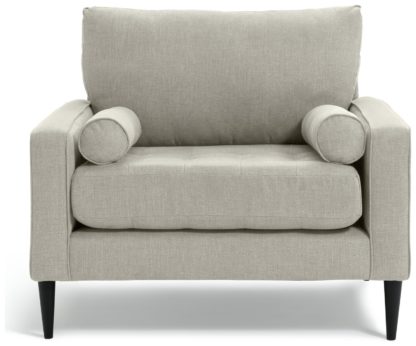 55f065c008262dcfd1aaf7da07822425c39a9b5c491f9e9c6b840b4c5c313f3b.jpg An Image of Habitat Hudson Fabric Cuddle Chair - Natural