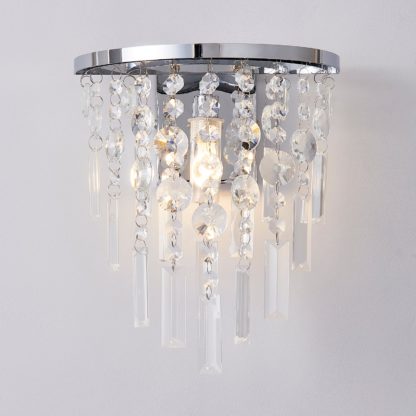572b583f29ba1907b8f9a04733f7b313a6e0db2897abf246cd1fdea9ee3d6732.jpg An Image of Bel Air Bathroom Wall Light Chrome