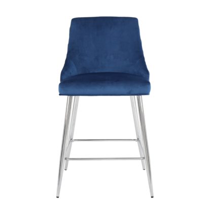 8de30a0d82ec61e5b614b27dbf315095fe4aa0ba5c8e763251de0abfb7e6608e.jpg An Image of Peyton Velvet Bar Stool Grey