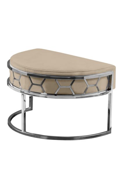 c73f19fac200f48253fc81b19dd27cba0cb6a052a615f19df1a96ca5390ba35b.jpg An Image of Alveare Footstool Silver - Taupe