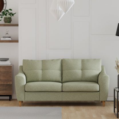 dfacdbbbb928566f58c602bc8a5b1c6e1173aff1d302fe351e28be72203e722b.jpg An Image of Baxter Textured Weave 3 Seater Sofa Light Moss