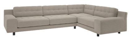 e6e998135b35b41bae3e82b1cd0b7c9776b91e1c0c1f6e3788ff10a7a6392e18.jpg An Image of Habitat Hendricks Left Corner Velvet Sofa - Natural