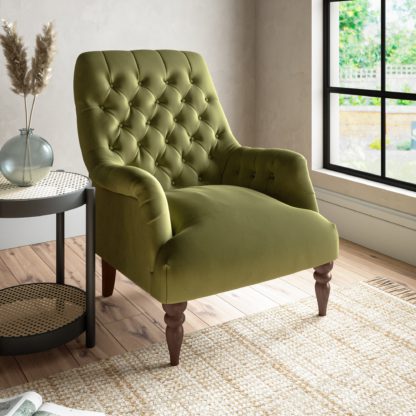 429434074ee1d9cfabf10f50db1be9ed2471c5f635c0d32c487675709327f124.jpg An Image of Bibury Luxury Velvet Armchair Luxury Velvet Black