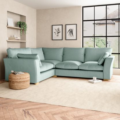 86455205bea0c2c97ce87ae14751d0e39a27c8ad198a2dbb1ef9e74426fd0318.jpg An Image of Blakeney Luxury Velvet Corner Sofa Luxury Velvet Black