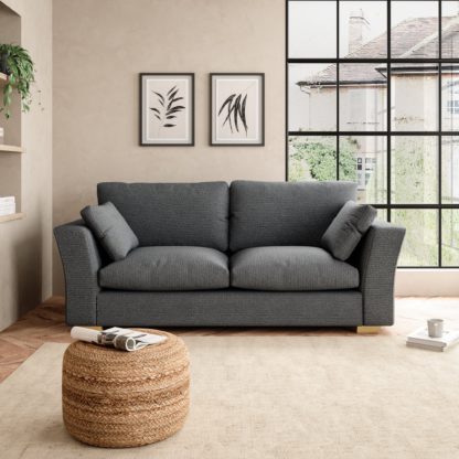 86970d2490cf255fc6e39d9a70b3d14ed055693162bd28e92daf69317d9b986b.jpg An Image of Blakeney Textured Weave 3 Seater Sofa Textured Weave Graphite