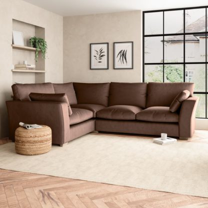 a6a46ddf60248e0d092de37a970c38ca9ec0a734cfd186f42037ce6257858768.jpg An Image of Blakeney Luxury Velvet Corner Sofa Luxury Velvet Black