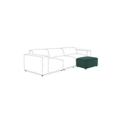 2b29679ccfde3dfa5e3277c1811ecbb14c2c63e7b871545f6dccd7cfc6892263.jpg An Image of Modular Cruz Velvet Footstool Bottle (Green)