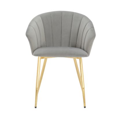 3a5254de6d0327da2308f3a4f06e1d73f5d5994a628dd53abd600b6cb2f7de1c.jpg An Image of Kendall Velvet Carver Chair Grey