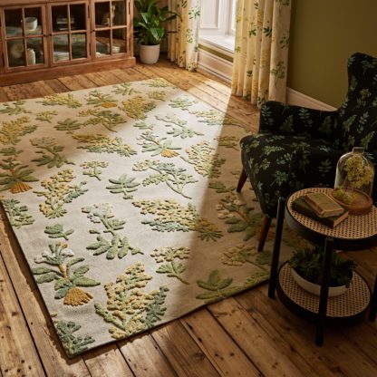 752764454ab561fa35673b088d79aff70a878c1828c3b12a411f8d1888cbd96a.jpg An Image of Marsh Botanical Wool Rug Green/Yellow/Brown