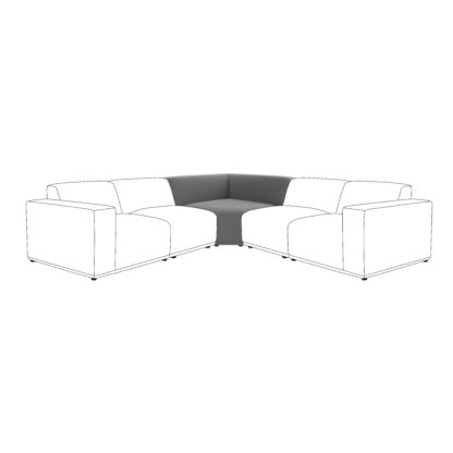 b05a34c8a794f1b793ebf447241f48261939b9b2d439e2699e7274b3846a0870.jpg An Image of Modular Cruz Velvet Corner Seat Bottle (Green)