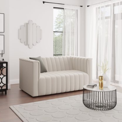 c6ec1f97eb2c39f4e56e1988c9ac6bc7bc130d722f91877d1fd930d03d6207c5.jpg An Image of Cora Chenille 2 Seater Sofa Beige