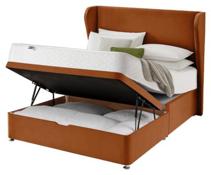 eba4cc32f8d4e42b138854571cda42f7dca41da98e2efab43b4d38f341554c95.jpg An Image of Silentnight 1000 Pkt Memory Double Ottoman Divan Bed - Amber