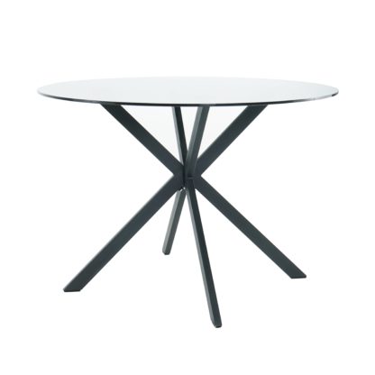0059d78e37b4d6b4c1046db0d423f362ef3eed5234c818847e07b59d3fd9e07a.jpg An Image of Lumia Black Round Dining Table Black