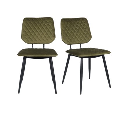 1edc9330c85b38667e004c8afc6848fe71382b4593bff77b866e2c841153cb5a.jpg An Image of Austin Velvet Set of 2 Dining Chairs Black