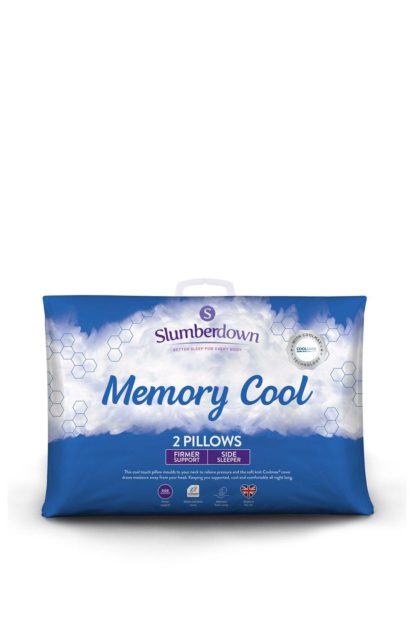 25412a610d266b039e8be257f8e5f8ccb7316f8c6f5d0241e902bf95b859841d.jpg An Image of 2 Pack Memory Cool Firm Support Pillows