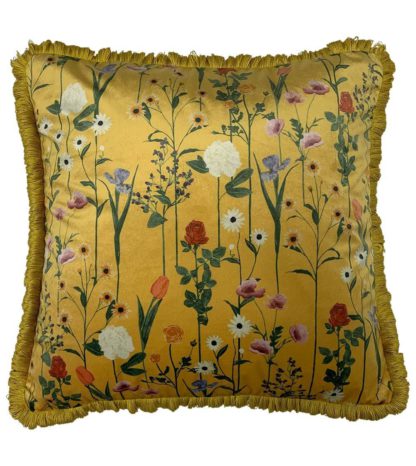 50311106a762cddb5cd715325ac2eb8be04191e0f2339bfcadf8599dbf58bb1e.jpg An Image of 'Fleura' Hand-Drawn Floral Cushion