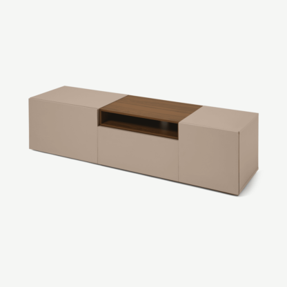 6131194a2ec962432b08fca59ea691fde831df6fffdd8eaea6ce16cd2705a234.png An Image of Heaton Modular TV Unit, Cappuccino & Walnut Effect