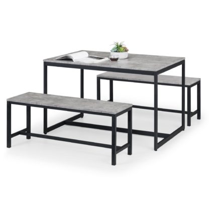 6e1f82132731cdee5e26ea8f825cb026497fba1d7ecbac3da2a9b4302be25c2f.jpg An Image of Staten 4 Seater Dining Set Grey