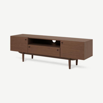 7c9d1d3a8383e533aa57e973448096ebd4428749b749f2dfc2ca3881fb3e1579.png An Image of Asger Wide TV Stand, Dark Stain Oak Effect