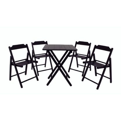 84d6a137d0c97f85e151c335940876a30f193b069b2fe3c21bbecfa0aa34e312.jpg An Image of Tobacco Beer 4 Seater Folding Bistro Set Brown