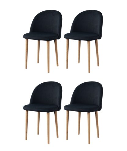 9183bf4107cf1d7c40a686057c8b6e318f4a7a40813fee5b7331632cfb98558b.jpg An Image of Habitat Imogen Fabric Dining Chairs - Black