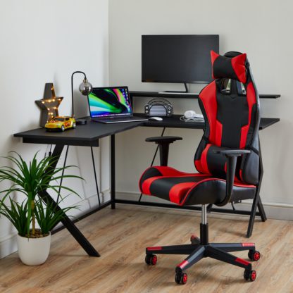 a468d1af085035b44c16303c5cebaf798eb9806bf97e191e3344bc774c7fc6ff.jpg An Image of Knowle Corner Gaming Desk Black
