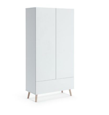 e4055280d073ab262f8773261898faf3619610bff47acb05451c05901014fba4.jpg An Image of Habitat Skandi 2 Door 1 Drawer Wardrobe - White