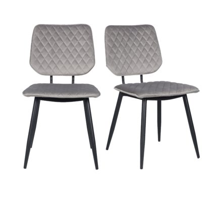 e5fcad6c42e2c5f1512228c575ba56c23ac2b2d16a1638e1874dc93ee5f0c3f1.jpg An Image of Austin Velvet Set of 2 Dining Chairs Black