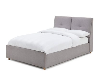 0fb4e4854a1bb40b2d5b980a621996113be25b8fa8dfa898b21a85435f761e0d.jpg An Image of Habitat Jakob Double Ottoman Fabric Bed Frame - Grey