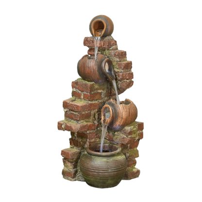 130aa410d013dbb8a48d08e2bd543f3bdbb97edf1bd28582ddab1ef603af390f.jpg An Image of Stylish Fountain Flowing Jugs Water Feature with LEDs