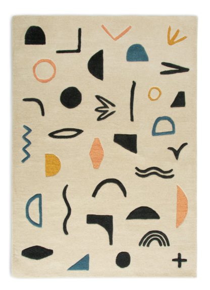1b90c099f9108ef9af31bbfee486f16cd8d8f6162c6dfc7b3b4f16c13273f3fb.jpg An Image of Habitat Symbols Wool Rug - Multicoloured - 120x170cm