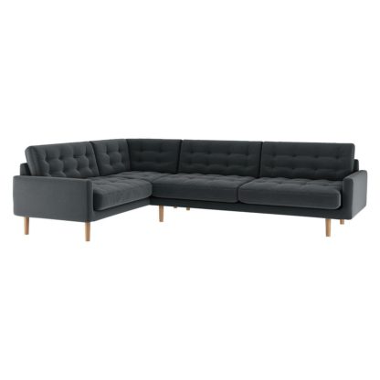 1ce7183bcdfd4fdc277f7ace9fbf3fbd58a49028d7059b76cad17997e0fd9db1.jpg An Image of Habitat Fenner Right Corner Fabric Sofa - Dark Grey