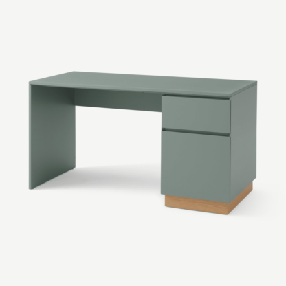 4ebfa5113a83fc893415e633e976ad519c8667fb3871f75834495c655649f713.png An Image of Elsdon Storage Desk, Concrete Blue & Oak