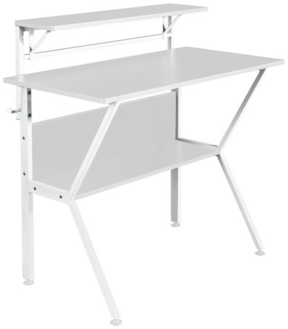 55e4c5d094c86c4c77eb7523016ece5f2dce9f50ab5aaf7bd15bba68552835bc.jpg An Image of Virtuoso Outlaw Gaming Desk - White
