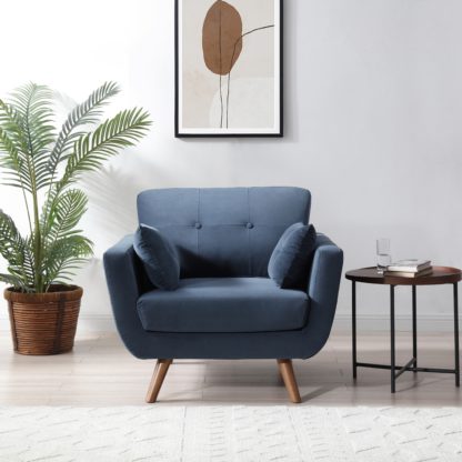 5af20a85263890cea000a1c68ec6e5eb56d8bfee606e5aaf79fb9377f8b61e27.jpg An Image of Bobby Armchair Ink Ink (Blue)