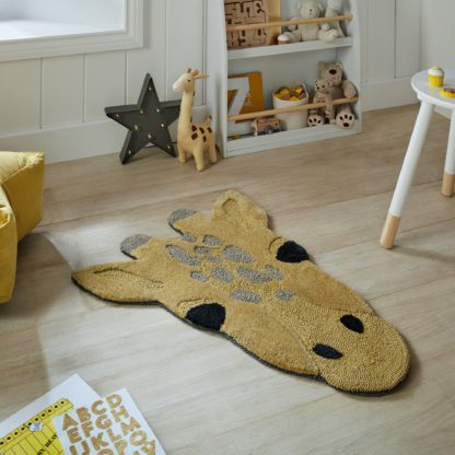 5eccb469757966bfb2fa39ab7afbcf43afb6df6782cf7cb2f74efbe23f88c1d1.jpg An Image of Gemma Giraffe Rug Yellow/Black