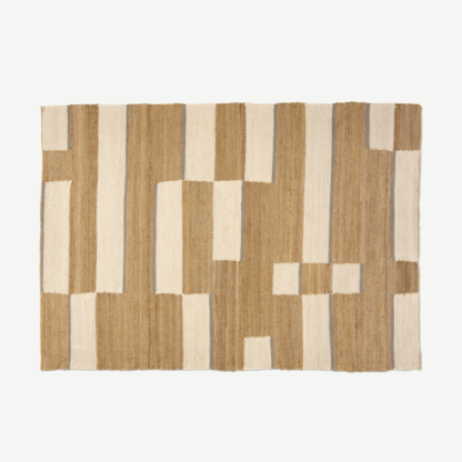 7fe38b301b5557c20d2a097ced483f5177e309eae2dd46103d23de0693762777.png An Image of Kenji Jute Rug, Large 160 x 230 cm, Neutral